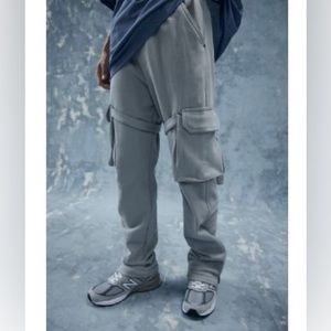 Men standard cloth knit flare utility sweatpants